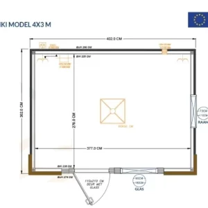 Conteneur de Bureau 4x3 mètres – Modèle Helsinki